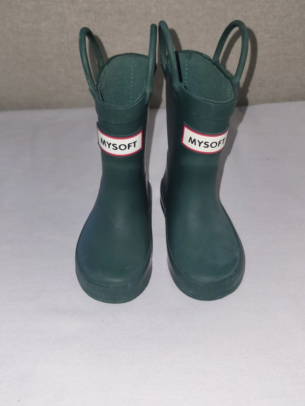 Kids' Dark Green Waterproof Rain Boots
